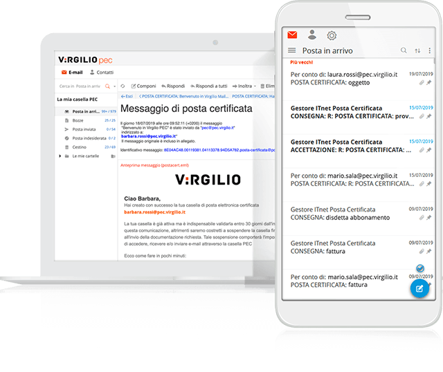 Con Virgilio PEC Hai La Tua Casella Di Posta Elettronica Certificata